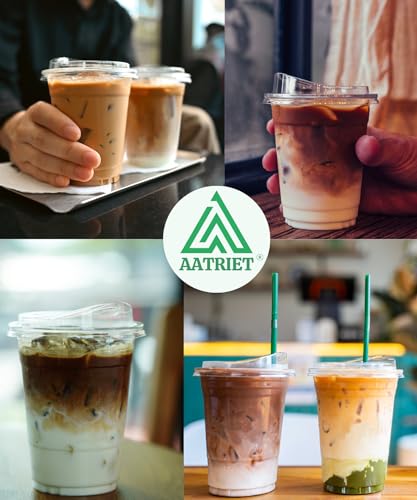 9 oz Clear Plastic Cups with Strawless Sip Lids - 25 Sets