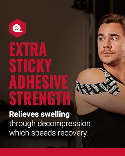 Extra Sticky Kinesiology Tape for Muscle Pain Relief - Water Resistant Athletic Tape