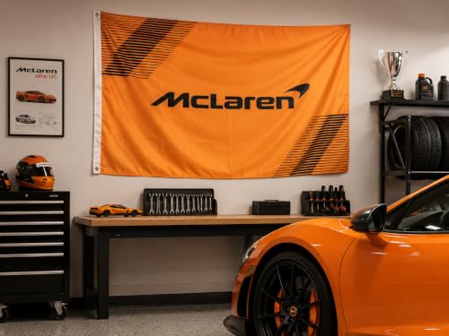 McLaren Flag Banner 3x5 Feet - Premium Outdoor Sports Fan Flag