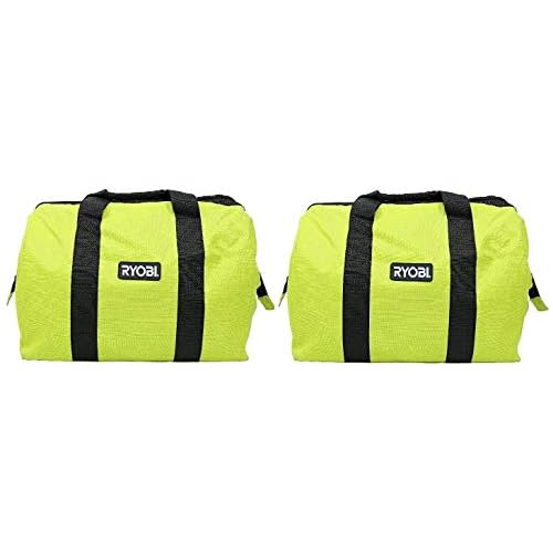 (2) Ryobi Green Wide Mouth Collapsible Genuine OEM Contractor¡¯s Bags w/Full Top Single Zipper Action