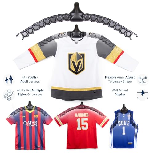 ChalkTalkSPORTS JerseyGenius Adjustable Jersey Wall Hanger - 1 Pack