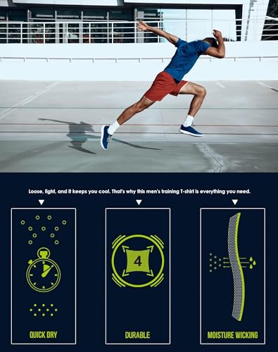 Men's Dry Fit Short Sleeve Workout T-Shirts - Moisture Wicking & Breathable