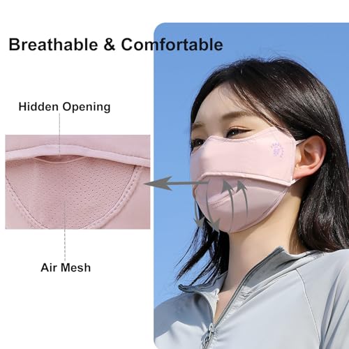 2Pcs UV Face Mask, Sun Masks for Women, Cooling Breathable Cover