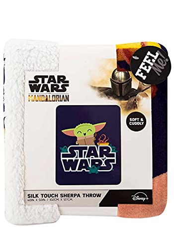 Silk Touch Sherpa Throw Blanket - The Mandalorian Snack is The Way, 40" x 50"