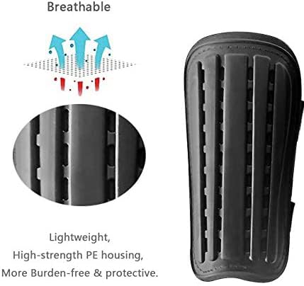 2 Pairs Soccer Shin Guards & 2 Pairs Socks for Adults & Kids Large Size – Protective Gear