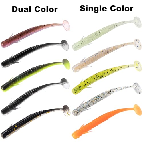 3'' Soft Plastic Swimbait Fishing Lure - 10 Pack - Pearl