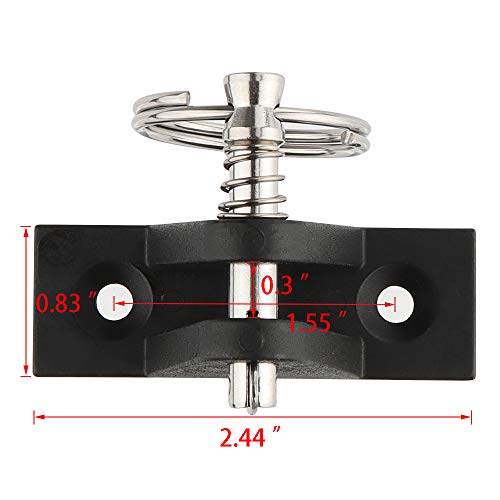 Marine Grade Nylon Bimini Top Deck Hinges with Pin - 2 Pcs