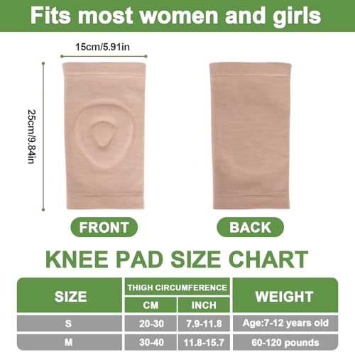 NIKISHAP Beige Medium Gel Knee Pads for Figure Skating & Dance - Breathable Support