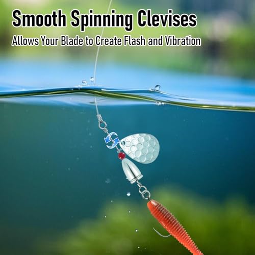 Dr.Fish Silver #3 (1/4") Spinner Clevises 100 Pack for Spinnerbaits & Lures