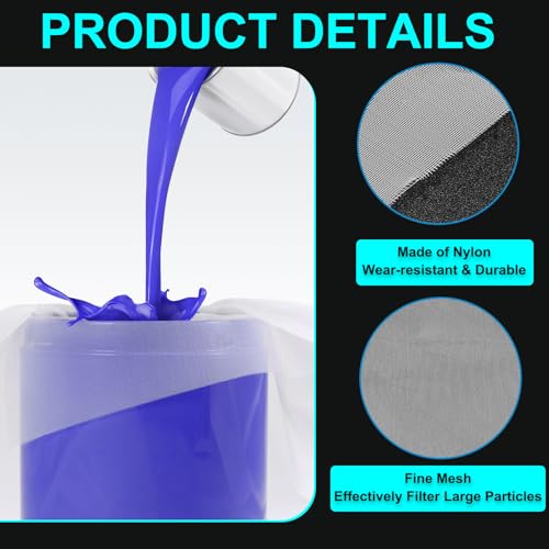 uxcell 80 Mesh Paint Nylon Mesh Filter Woven Net Sheet Filter Cloth (78"x 39") for Paint, Home Brewing, White