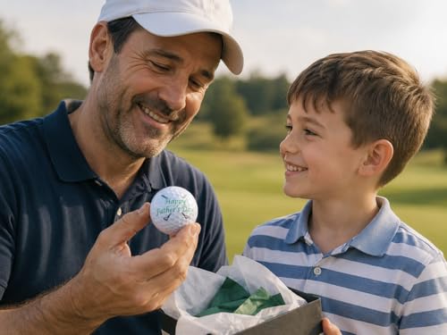 Golf Ball Gift Set for Dad - 2 Pack Printed Golf Balls