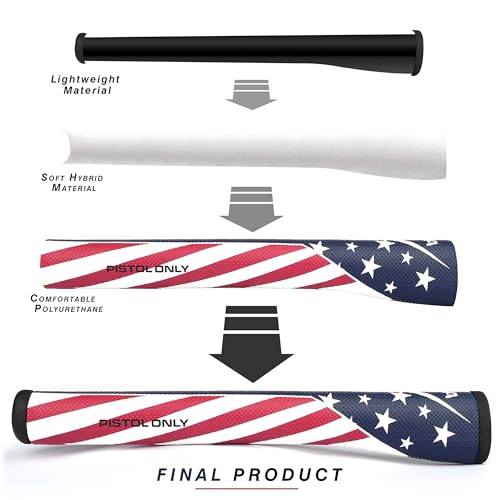 Midsize Pistol Golf Putter Grip - Comfortable Polyurethane