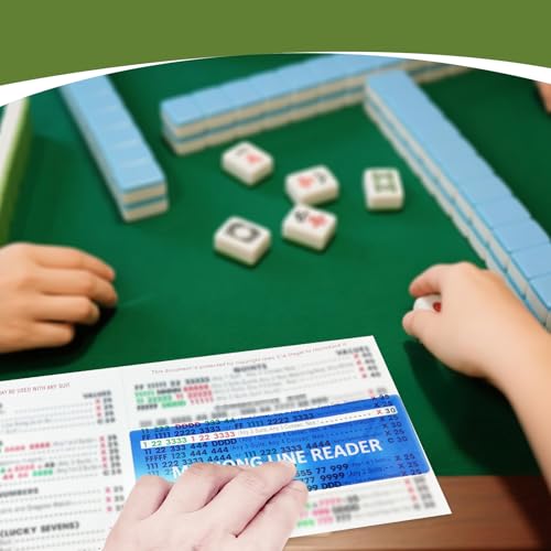 Mahjong Line Finder 4-Pack - Dark Blue Card Guide & Accessories