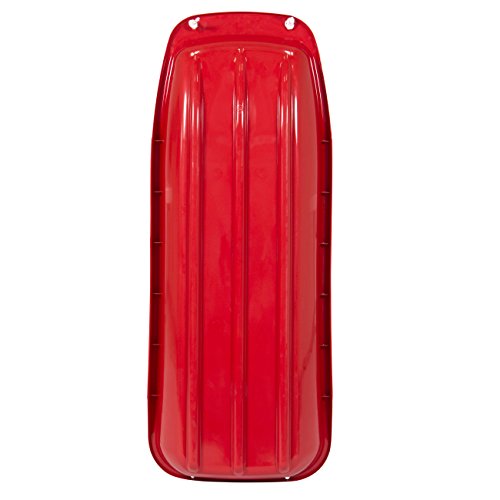 48-Inch Kids Plastic Toboggan Snow Sled with Pull Rope - Red