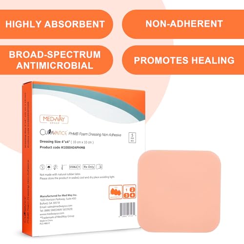 Hydrophilic Foam Dressing 4"x4" - Non-Adhesive, Box of 5