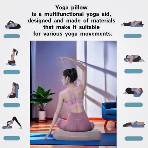 Yoga Bolster Pillow for Meditation - 20x12x6 Green Cushion