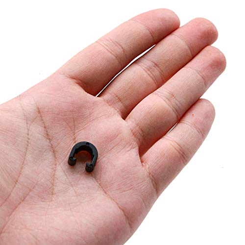 30 PCS Bicycle C-Clips Clamps for Cable Guide - Black