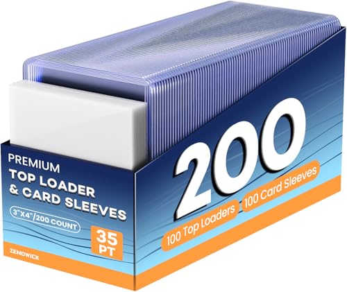 200 Card Sleeves Top Loaders Set - 100 Hard & Soft Sleeves