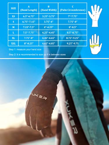 Neoprene Water Gloves 3mm Black - Five Finger for Men & Women