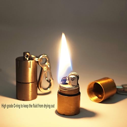 Mini Waterproof Keychain Lighters - Black & Gold (2-Pack)