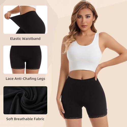 Anti-Chafing Slip Shorts for Women - X-Large Black