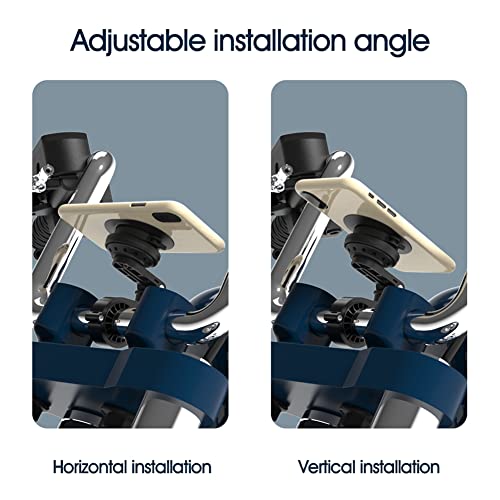 Sincetop Vibration Dampener Bike Phone Mount with Adjustable Handlebar Holder - Out Front for Motorcycle, MTB, E-Bike & Scooter, Series C 2nd Gen