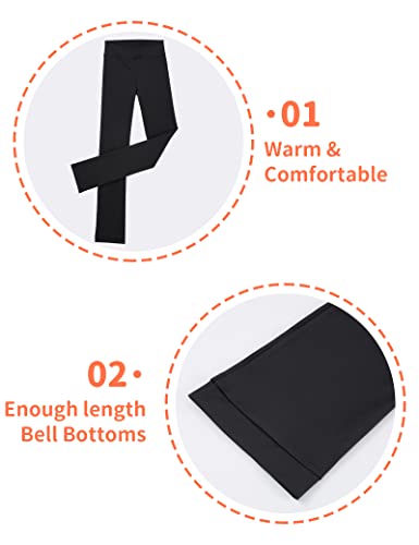 Ice Skating Pants for Girls - High Waist Leggings 14-16 Years / Black