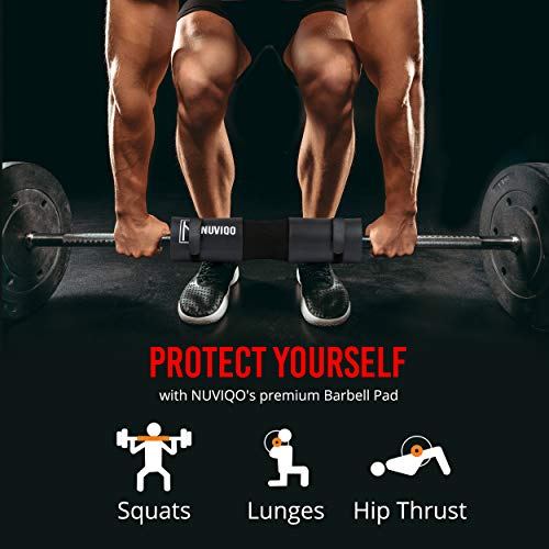 Barbell Pad for Squats and Lunges - Hip Thrust Pad - Black