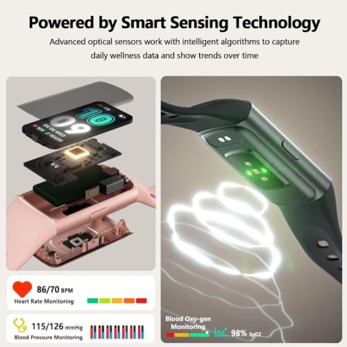 Slim Fitness Tracker with Heart Rate, Blood Pressure, and Sleep Monitor