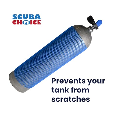 Universal Dive Tank Mesh Cover - Blue, Customizable Length, Scratch Protection