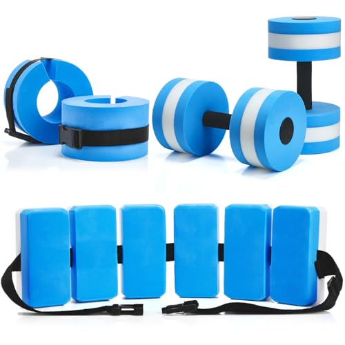 Water Aerobics Equipment Set - 5 Pcs Blue Pool Exercise Gear