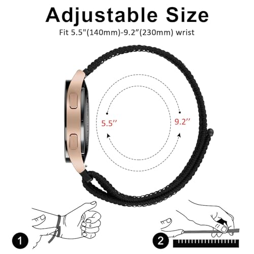 20mm Nylon Replacement Band for Garmin Forerunner 165/245 - Black