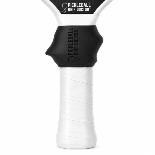 Pickleball Paddle Grip Tennis Grips Trainer to Improve Accuracy, Control, Consistency & Precision | Ultimate Pickleball Training Equipment and Teaching Aid by PickleBall Grip Doctor - 2 Pack (Black)