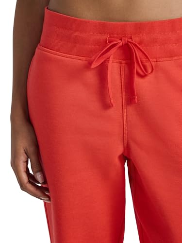 Cozy Classic Sweatpants for Women - Midweight Cotton-Poly Fleece - Medium / Energy Red