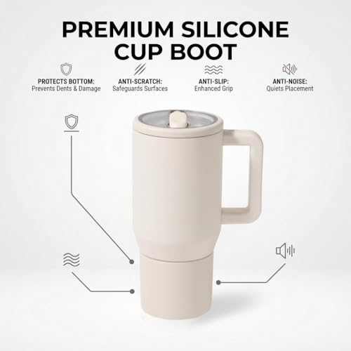 Silicone Sleeve for HydroJug Kid 20 oz Water Bottle - Cream White
