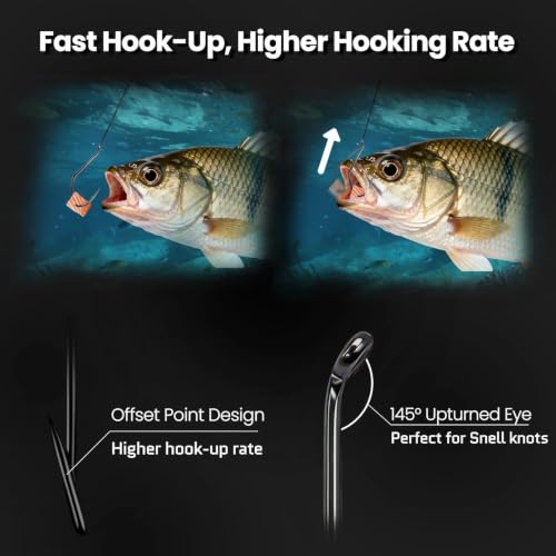 1/0 Catfish Hooks - 25pcs Live Bait Hooks for Flathead Fishing