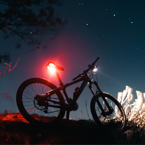 SEFONE Elongate 1800 Lumen Bike Light Set - Front & Back USB Rechargeable for Night Cycling