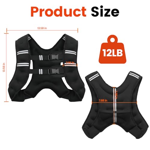 Adjustable Weighted Vest for Strength Training and Running - 6lb to 30lb