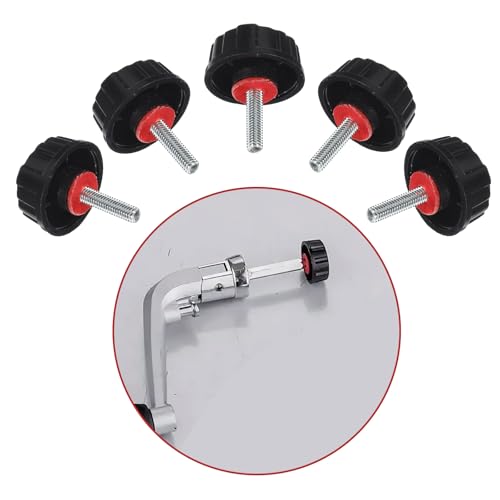 5pcs Universal Fishing Reel Handle Screw Caps and Nuts - Black