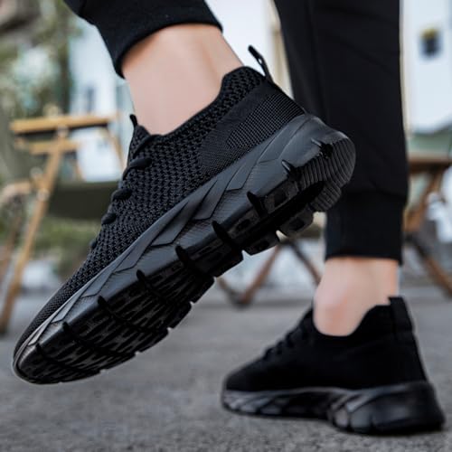 GDEKLO Men’s Running Shoes – Breathable Mesh Walking Tennis Sneakers (Black 13 / B)