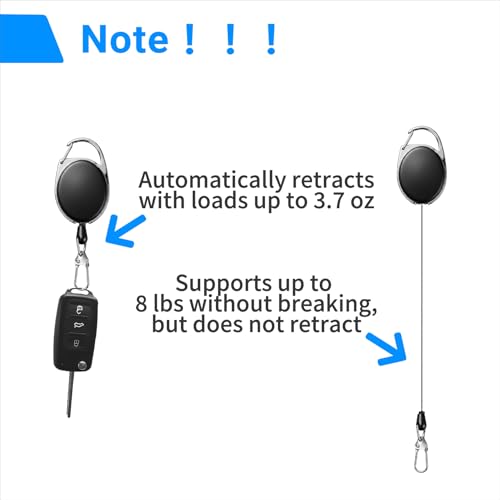 Fly Fishing Gear Retractor 5 Pcs - Black Fishing Tools