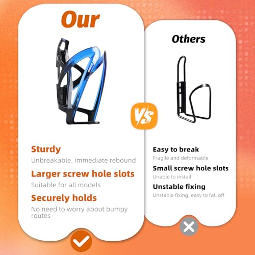 Ultra-Light Bicycle Water Bottle Holder - Black Blue