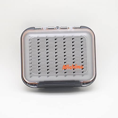 Small Fly Box for Fly Fishing - Waterproof Ice Jig Box (4.9 x 4 x 1.6 Inch)