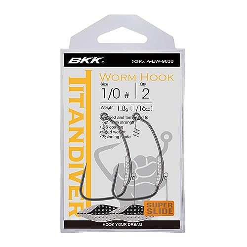 Titan Diver Soft Plastic Hook - Silver 2/0 3/32 (Pack of 2)