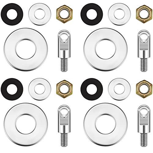 4-Pack Stainless Steel Locking Hardware Kit for Metal Cans, Secure Lock Set