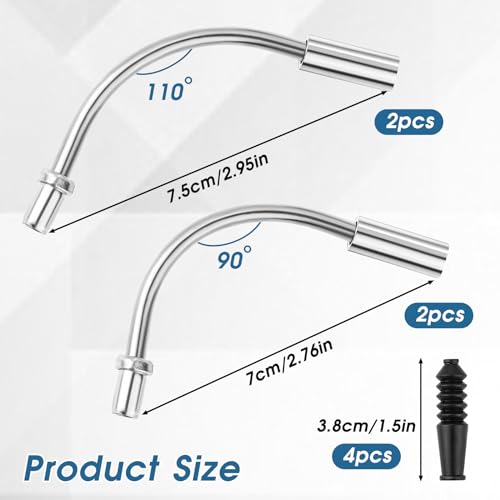 Bike V-Brake Noodle Cable Guide Set with Rubber Boots, 8-Piece Kit