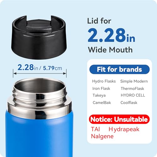 Flip Lid Replacement for Hydro Flask 12 16 18 20 32 40 64 oz Wide