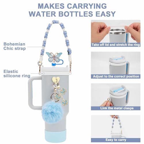 7PCS Tumbler Accessories Set - Blue for Stanley Cup 20oz 30oz 40oz