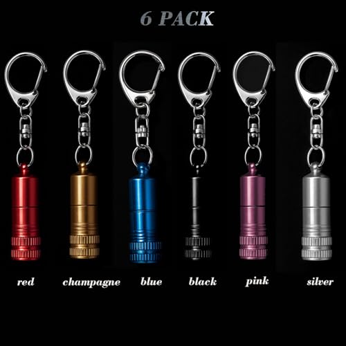 Mini Keychain Flashlight Set - 6 Colors, Compact Aluminum Torches