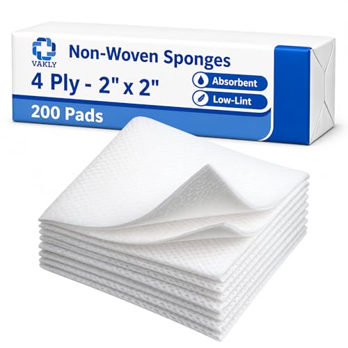 Non-Woven 4-Ply Gauze Pads - 2x2 Inch - 200 Count